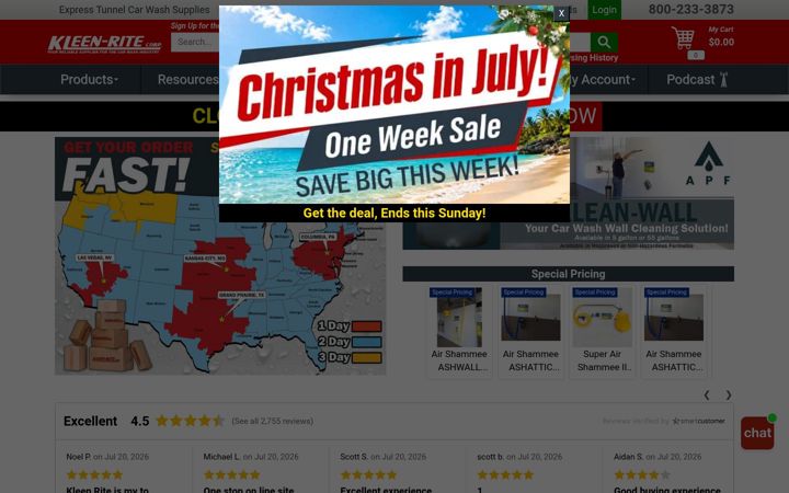 Screenshot του kleen-ritecorp.com