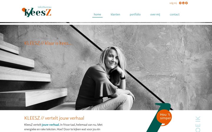 Screenshot of kleesz.nl
