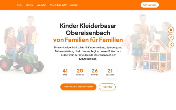 Screenshot of kleiderbasar-obereisenbach.de
