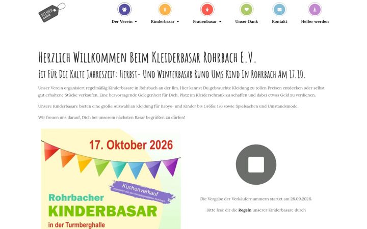 Screenshot of kleiderbasar-rohrbach.de