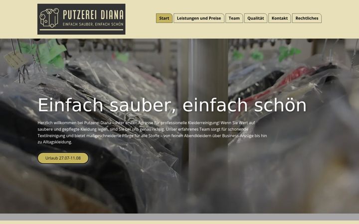 Screenshot of kleiderreinigung.at
