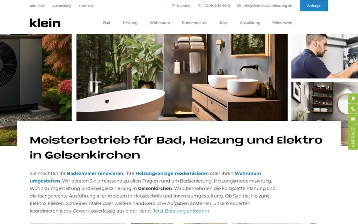 Screenshot of klein-badundheizung.de