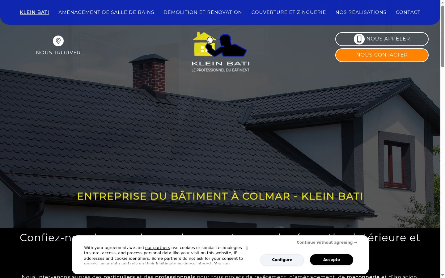 Screenshot tal-banner tal-kunsens muri qabel kwalunkwe interazzjoni
