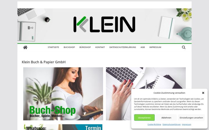 Screenshot of klein-buch.de