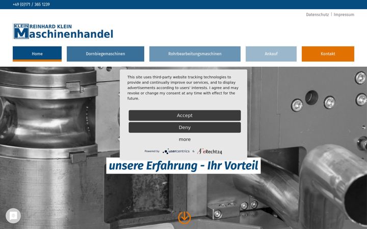 Screenshot of klein-dornbiegemaschinen.de