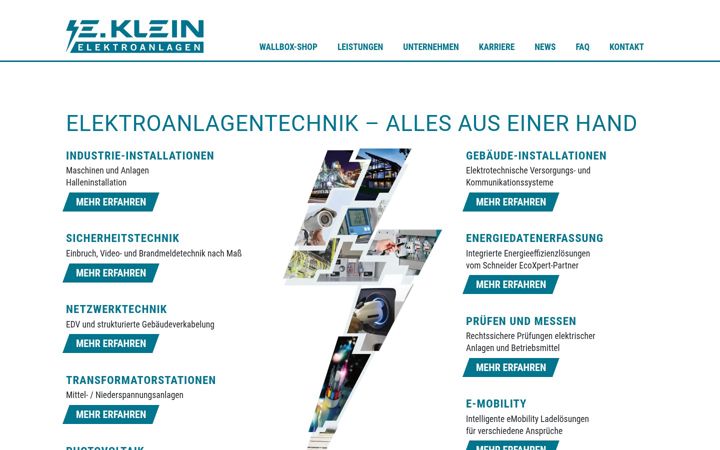 Screenshot of klein-elektroanlagen.de
