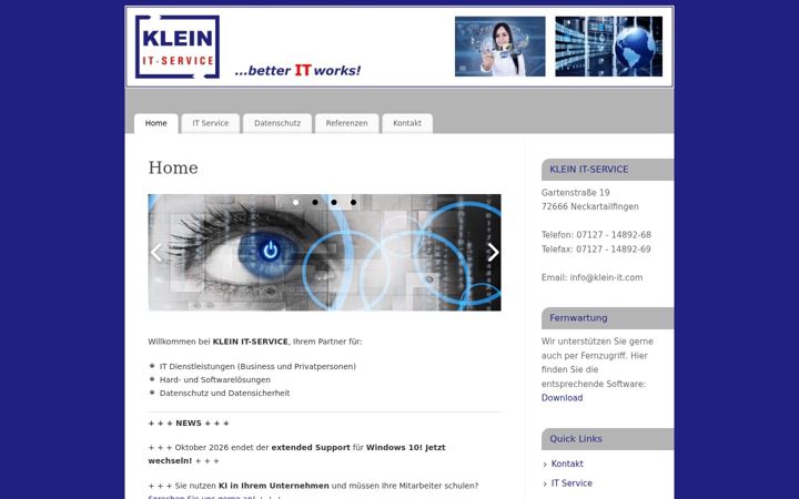 Screenshot of klein-it.com
