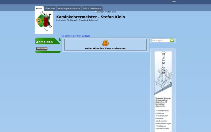 Screenshot of klein-kaminkehrer.de