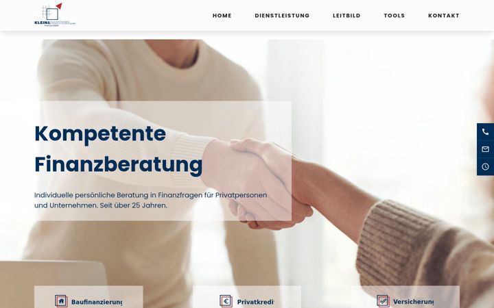 Screenshot of klein-partner-gmbh.de