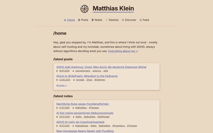 Screenshot of klein.ruhr