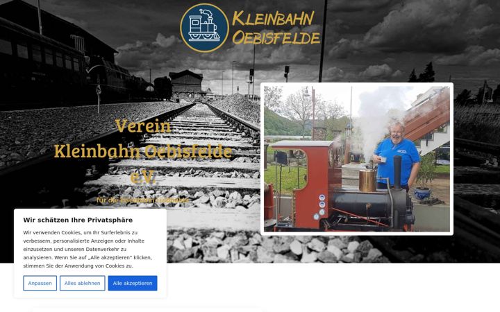 Screenshot of kleinbahn-oebisfelde.de