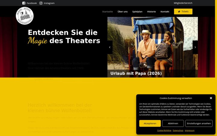 Screenshot of kleine-buehne-wf.de