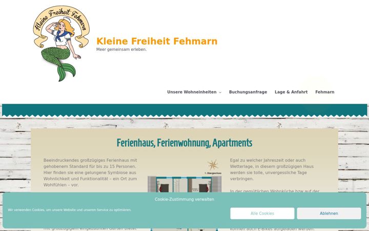 Screenshot of kleine-freiheit-fehmarn.de