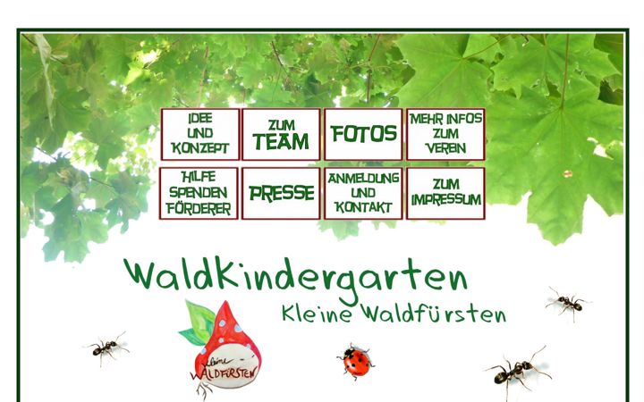 Screenshot of kleine-waldfuersten.de