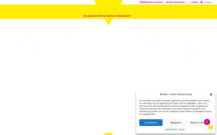 Screenshot of kleinebuttons.nl