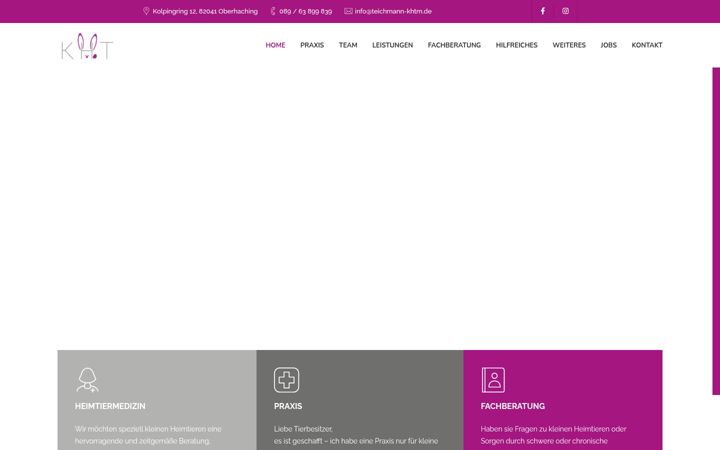 Screenshot of kleineheimtiermedizin.de