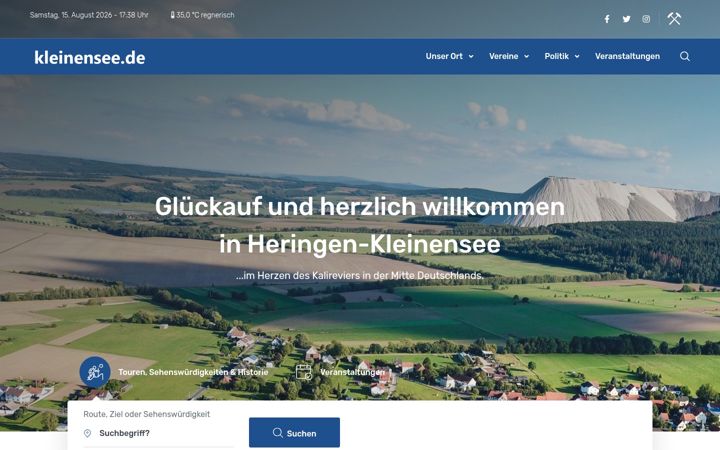 Screenshot of kleinensee.de