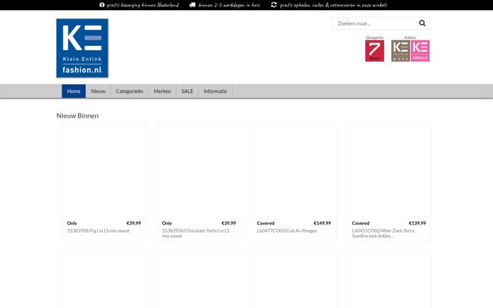 Screenshot of kleinentinkfashion.nl