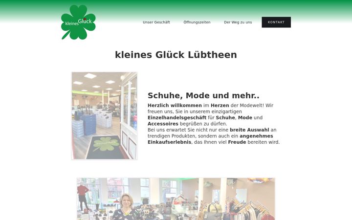 Screenshot of kleines-glueck-luebtheen.de