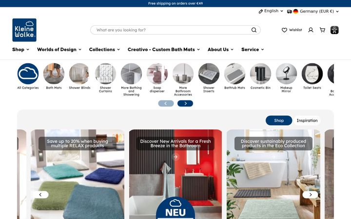 Screenshot of kleinewolke.com