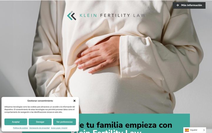 Screenshot of kleinfertilitylaw-advisors.com
