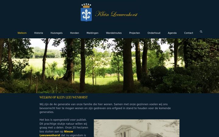 Screenshot of kleinleeuwenhorst.nl