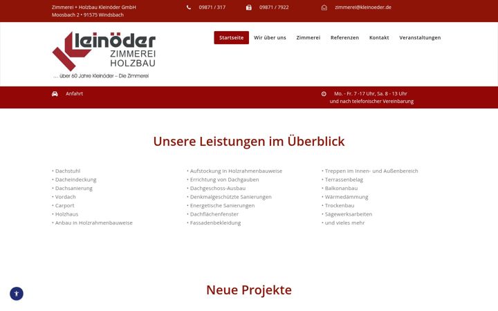 Skjermbilde av kleinoeder.de