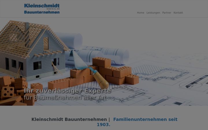 Screenshot of kleinschmidt-bau.de