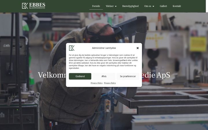 Screenshot of kleinsmedie.dk
