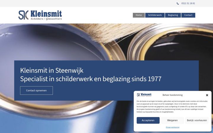 Screenshot of kleinsmit.net