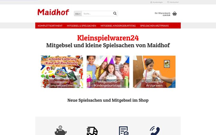 Screenshot of kleinspielwaren24.de