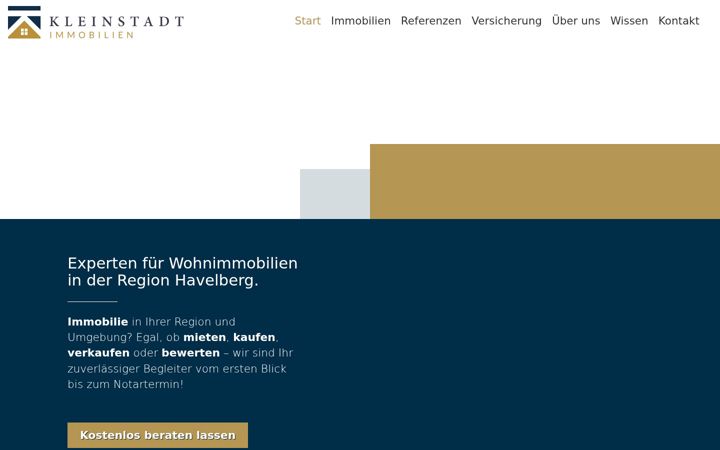 Screenshot of kleinstadt-immobilien.de