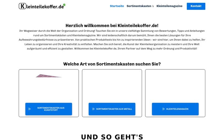 Screenshot of kleinteilekoffer.de