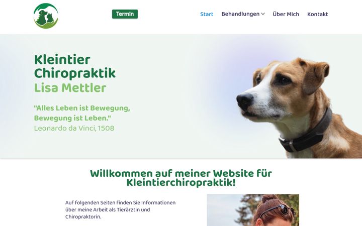 Screenshot of kleintier-chiropraktik.de