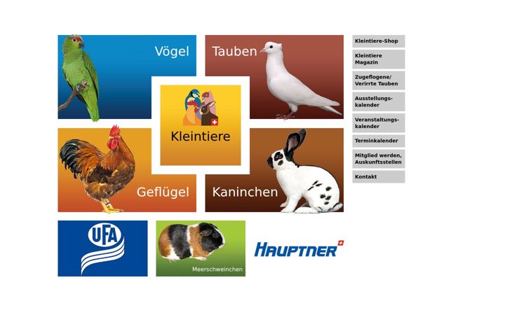 Screenshot of kleintiere-schweiz.ch