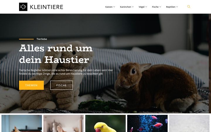Screenshot of kleintiere123.de