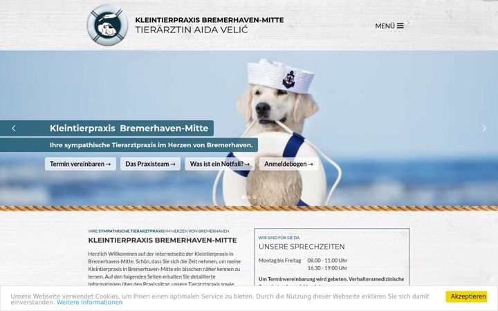 Screenshot of kleintierpraxis-bhv-mitte.de
