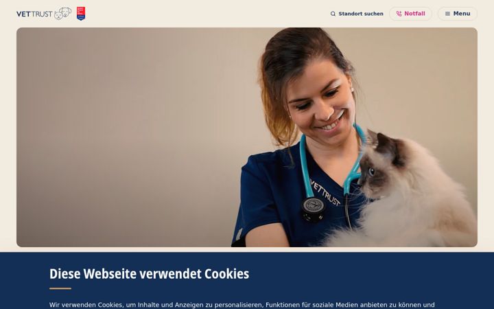 Zrzut ekranu kleintierpraxis-dorf.ch