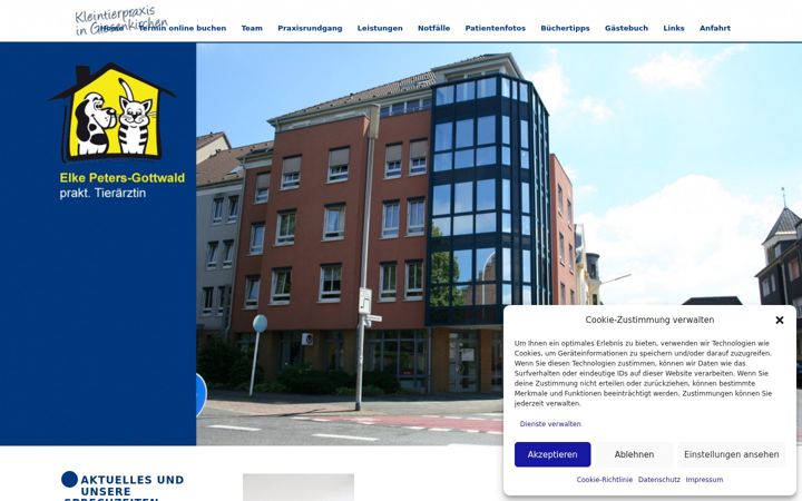 Screenshot of kleintierpraxis-giesenkirchen.de