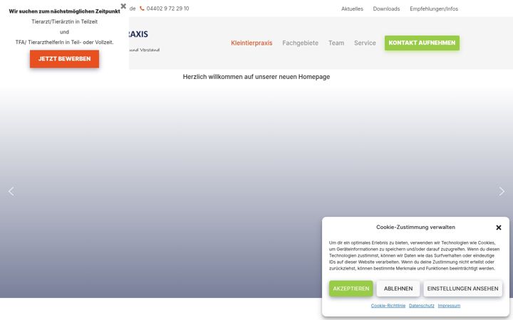 Screenshot of kleintierpraxis-rastede.de