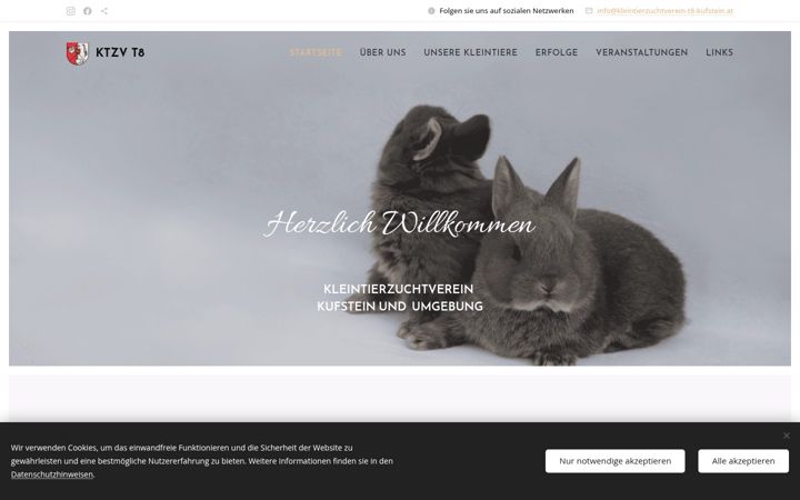 Screenshot of kleintierzuchtverein-t8-kufstein.at