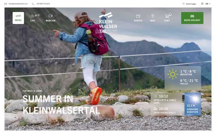 Screenshot of kleinwalsertal.com