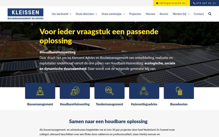 Ekraanipilt saidist kleissen.nl