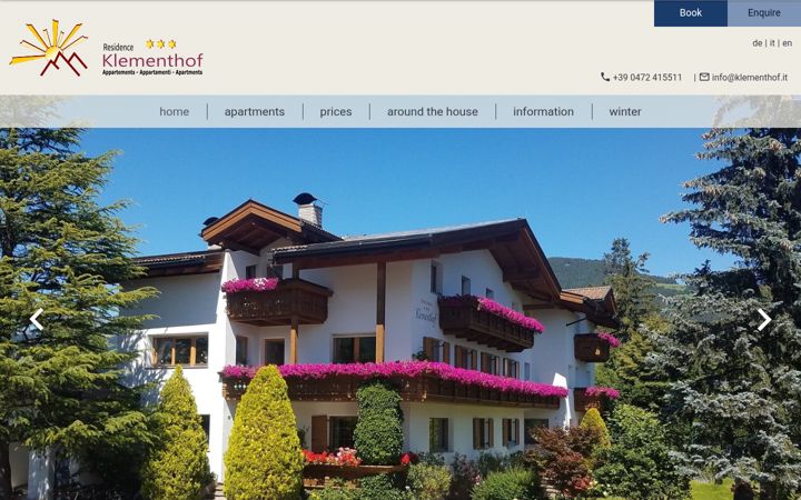 Screenshot of klementhof.it