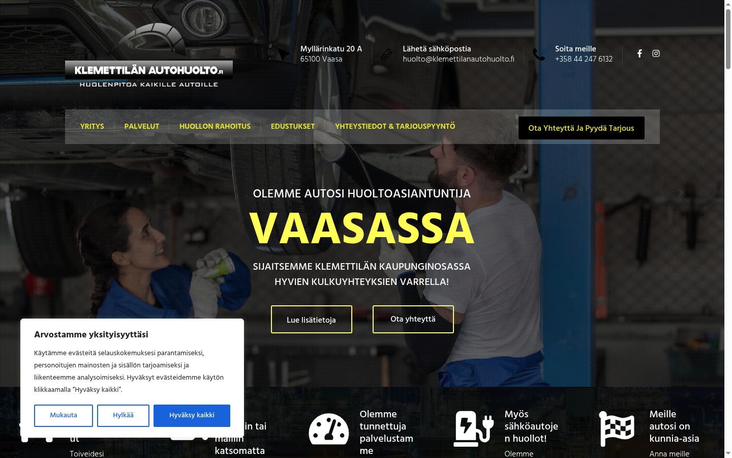 Screenshot tal-banner tal-kunsens muri qabel kwalunkwe interazzjoni