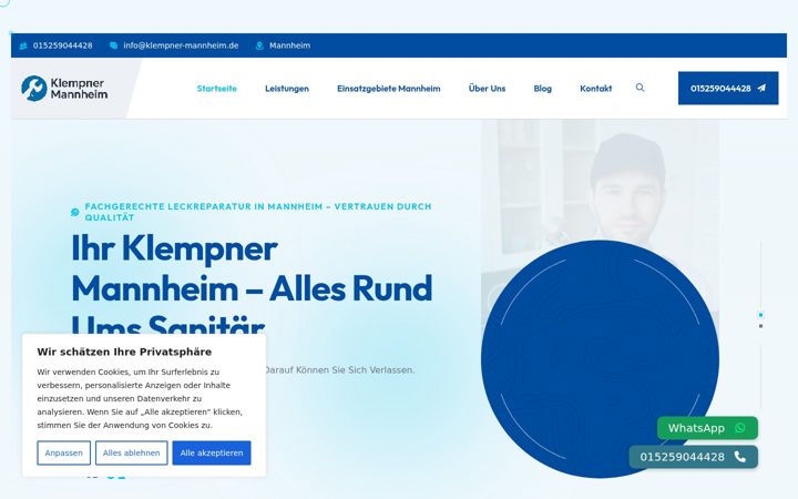 Screenshot of klempner-mannheim.de