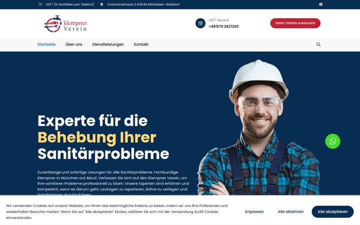 Screenshot of klempner-verein.de