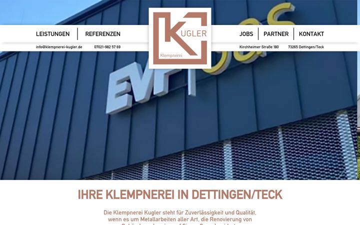 Screenshot of klempnerei-kugler.de