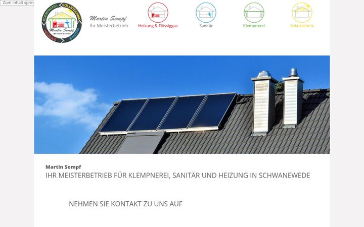 Skærmbillede af klempnerei-schwanewede.de