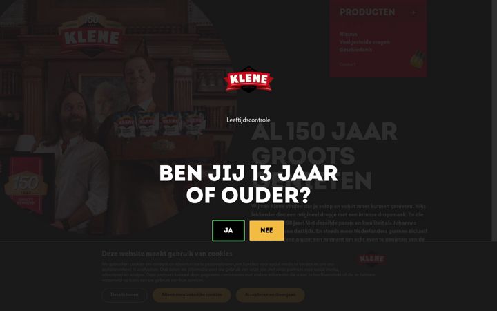 Screenshot of klene.nl